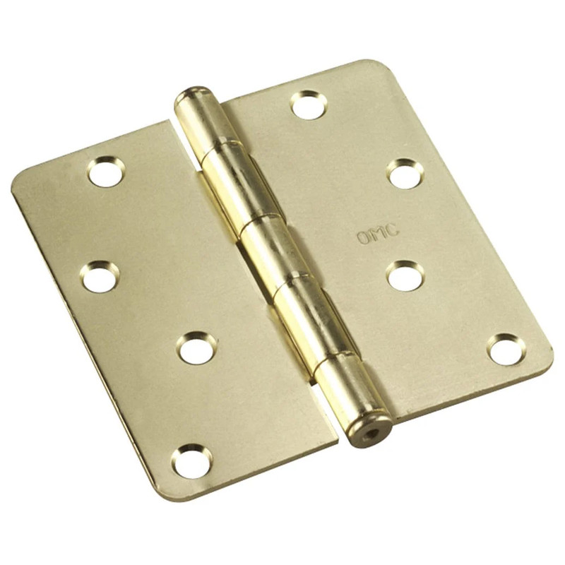 Full Mortise Butt Hinge - Size:4" - Finish:Brass - Corner Type:1/4" Radius